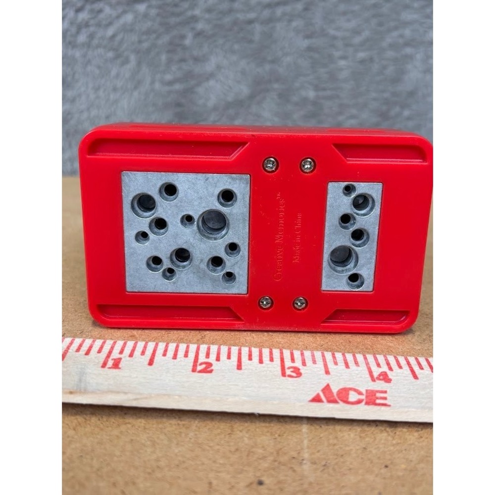 Creative Memories Bubbles Dual Paper Punch Red Multi Circle Scrapbooking Tool